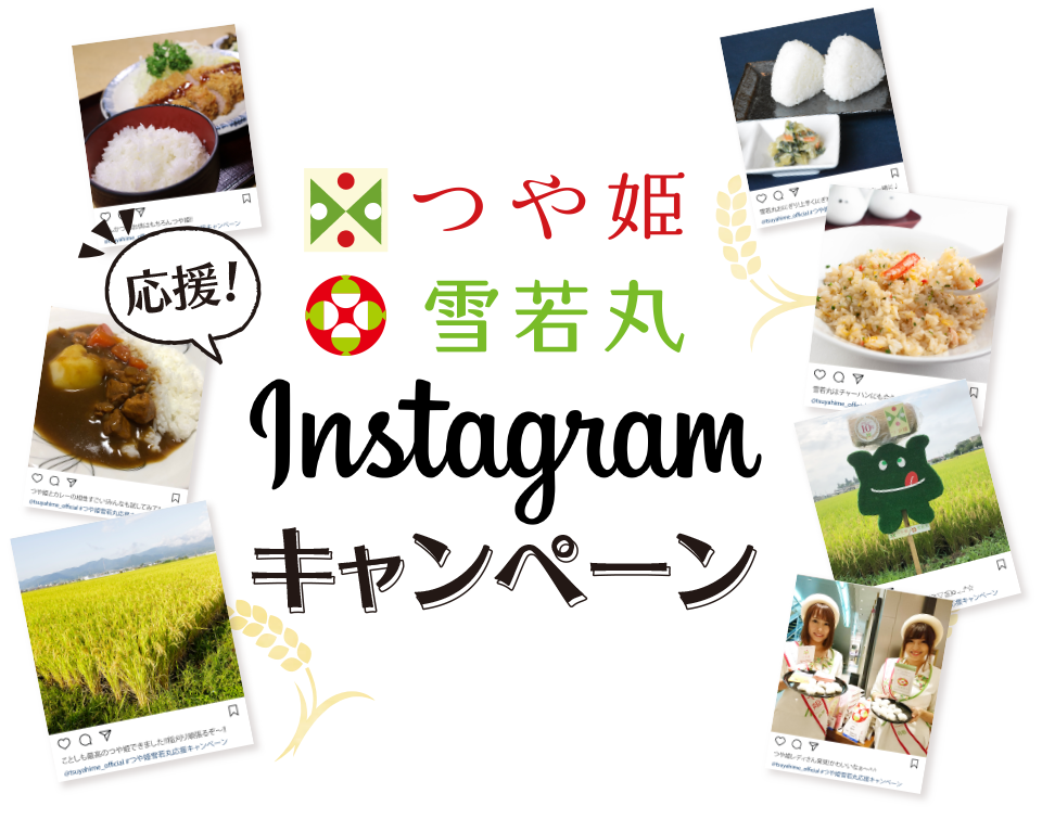 「つや姫」「雪若丸」応援!! Instagramキャンペーン